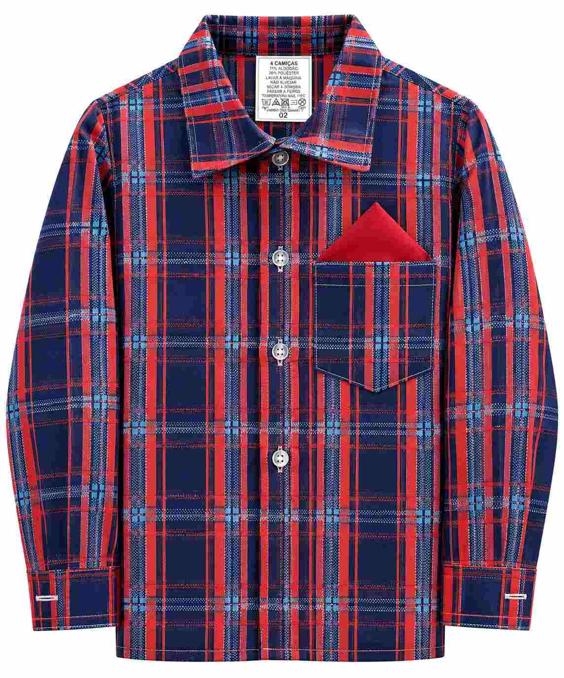CAMISA JUNINA XADREZ INFANTIL  REF 421